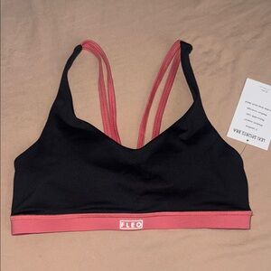 Fleo Black and Pink Sports Bra